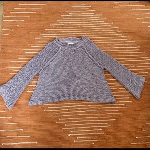 LUSH lavender knit sweater with open back